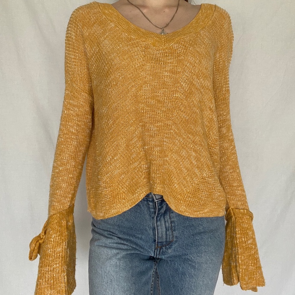 Bright Yellow Butterfly Sweater 🦋